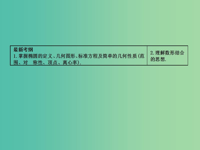 高三数学一轮复习 第九篇 平面解析几何 第3节 椭圆课件(理).ppt_第2页