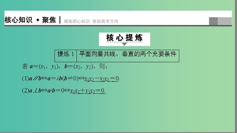 高三数学二轮复习 第1部分 专题1 突破点3 平面向量课件(理).ppt_第2页