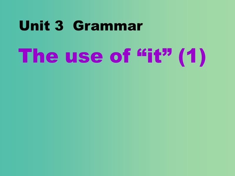 高中英语 Unit3 A Healthy Life P3 Grammar课件 新人教版选修6.ppt_第1页