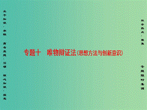 高三政治二轮复习 第1部分 专题10 唯物辩证法（思想方法与创新意识）课件.ppt