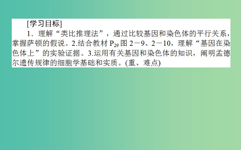 高中生物第二章基因和染色体的关系2.2基因在染色体上课件新人教版.ppt_第2页