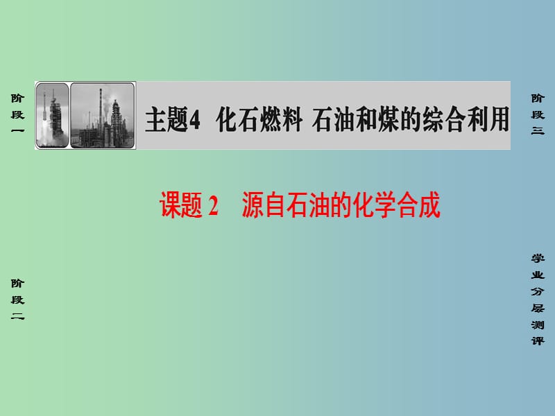 高中化学主题4化石燃料石油和煤的综合利用课题2源自石油的化学合成课件鲁科版.ppt_第1页