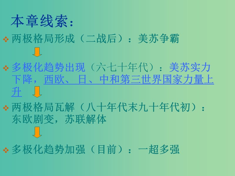 高中历史 第八单元 第26课 世界多极化趋势的出现课件 新人教版必修1.ppt_第2页