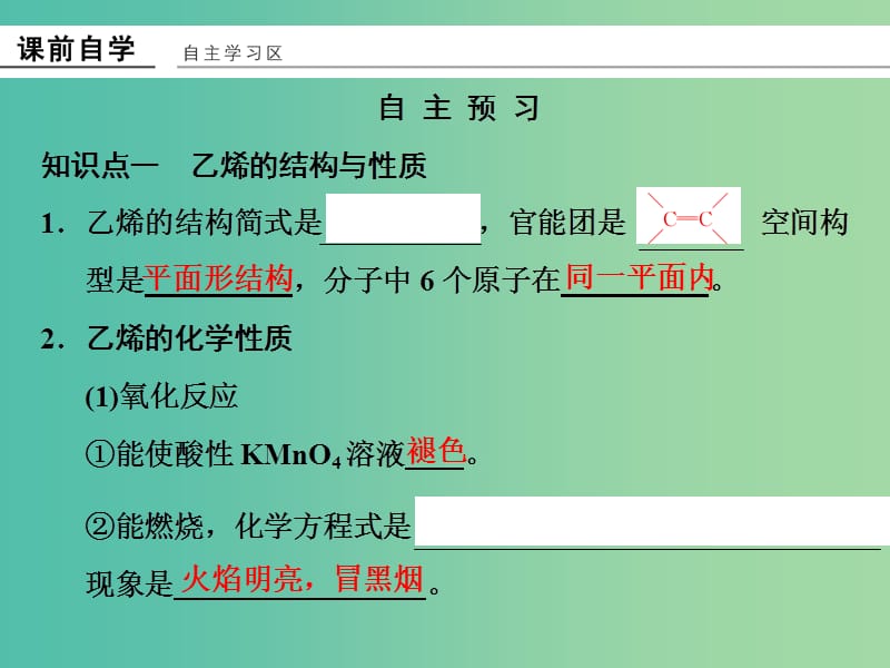 高中化学 专题3 常见的烃 3.1.2 烯烃、炔烃课件 苏教版选修5.ppt_第3页