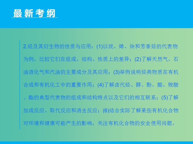 高三化学二轮复习 第1部分 专题15 有机化学基础（选修）课件.ppt_第3页