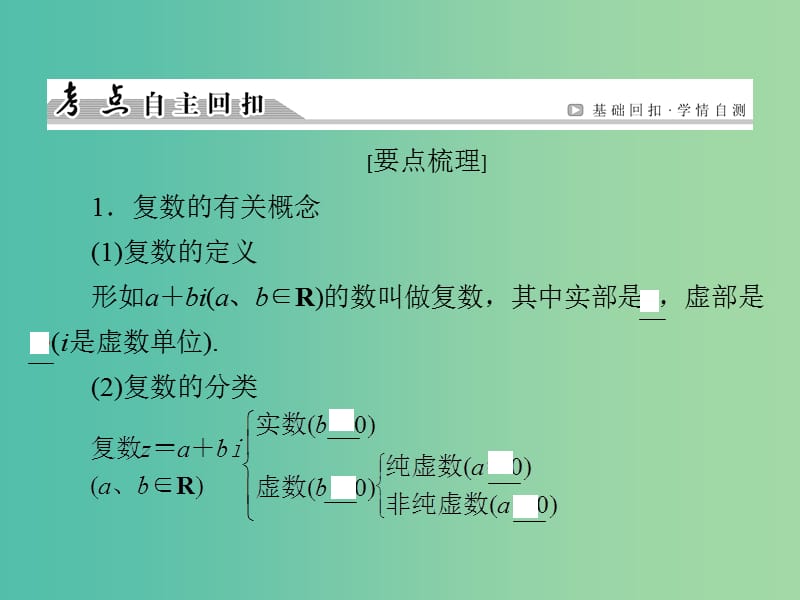 高考数学一轮总复习 第十一章 第1节 数系的扩充与复数的引入课件.ppt_第3页