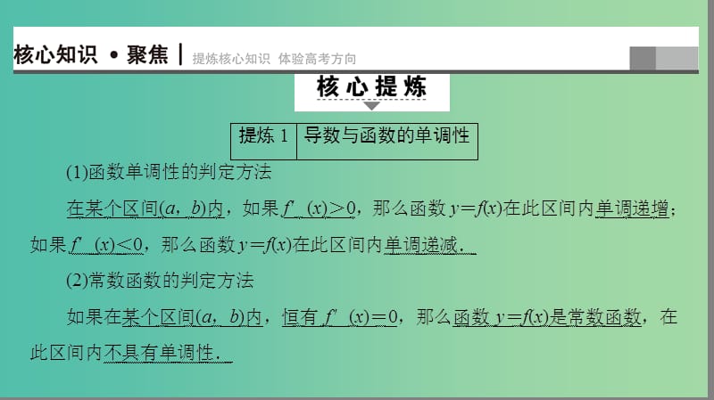 高三数学二轮复习 第1部分 专题6 突破点18 导数的应用（酌情自选）课件(理).ppt_第2页