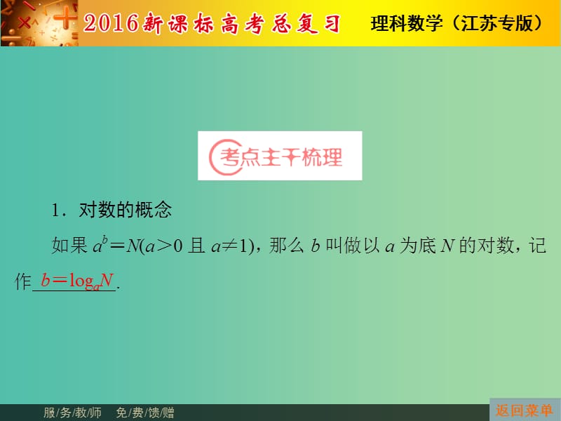 高考数学总复习 第2章 第6节 对数与对数函数课件 理（新版）苏教版必修1.ppt_第3页