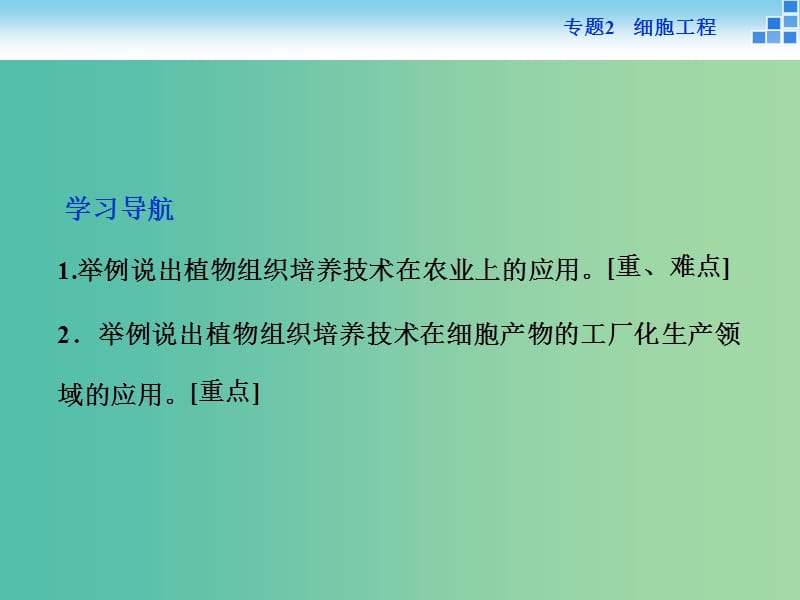 高中生物 专题2.1.2 植物细胞工程的实际应用课件 新人教版选修3.ppt_第2页