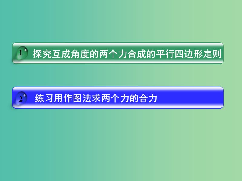 高中物理 4.1 怎样求合力（二）课件 沪科版必修1.ppt_第2页