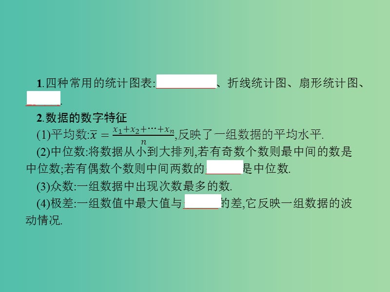 高考数学一轮复习 第十章 统计与统计案例 10.2 统计图表、数据的数字特征、用样本估计总体课件 文 北师大版.ppt_第3页