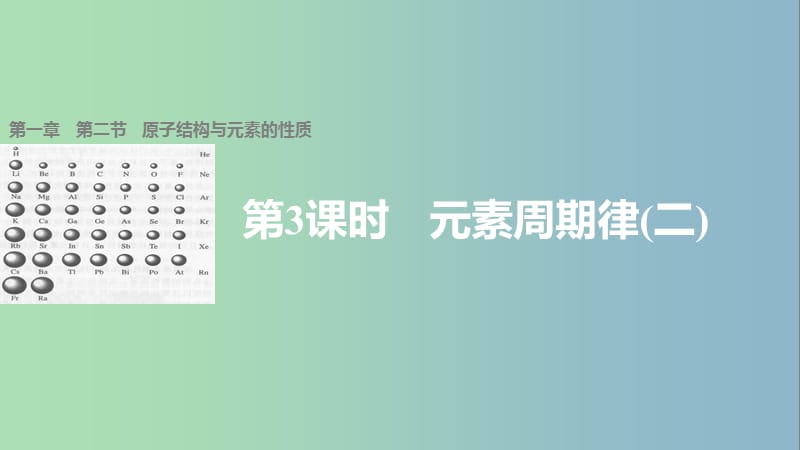 高中化学第一章原子结构与性质第二节原子结构与元素的性质第3课时课件新人教版.ppt_第1页