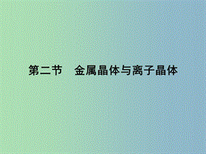 高中化學(xué) 3.2金屬晶體與離子晶體課件 魯科版選修3.ppt