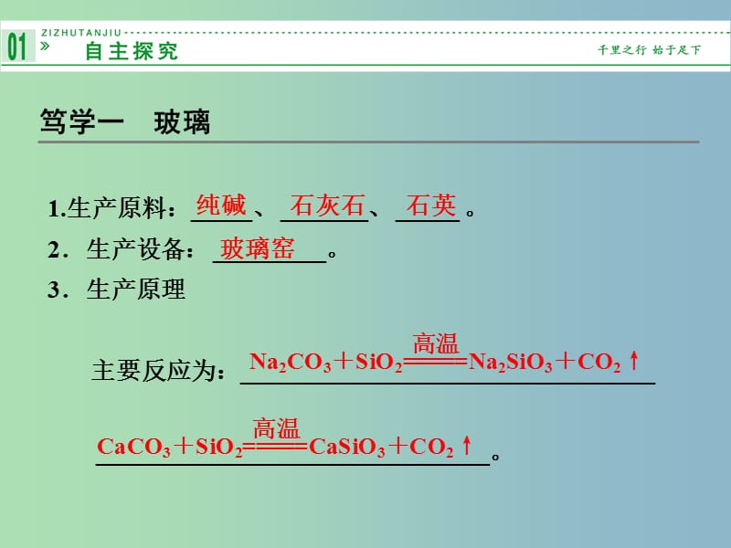 高中化学 3.3玻璃、陶瓷和水泥课件 新人教版选修1.ppt_第2页