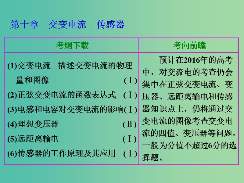 高考物理总复习 第十章 第1节 交变电流的产生及描述课件.ppt_第1页