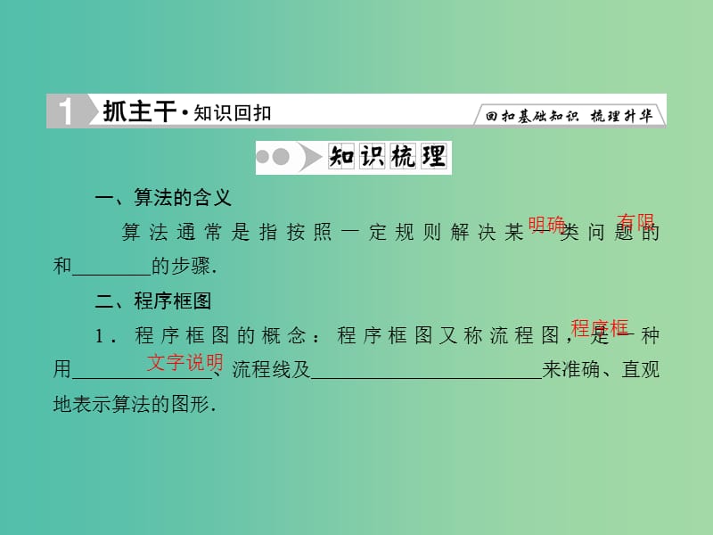 高考数学一轮复习 9-1 算法与程序框图课件 文.ppt_第3页