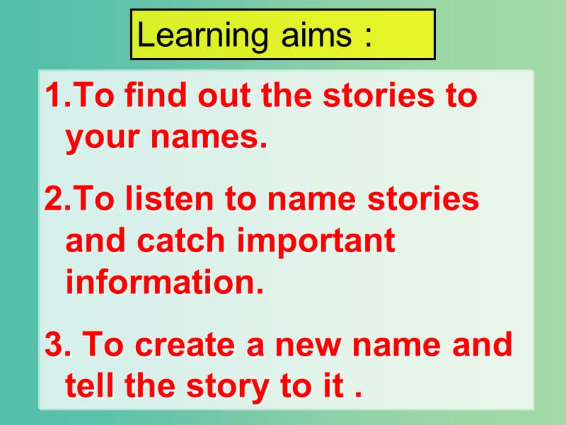 高中英语 Lesson2 Name Stories课件 北师大版选修6.ppt_第3页