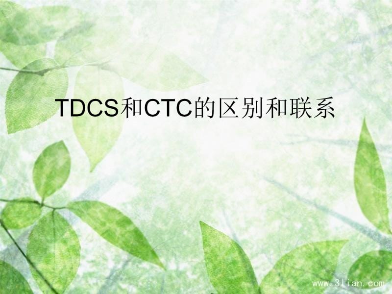 TDCS和CTC的区别和联系.ppt_第1页