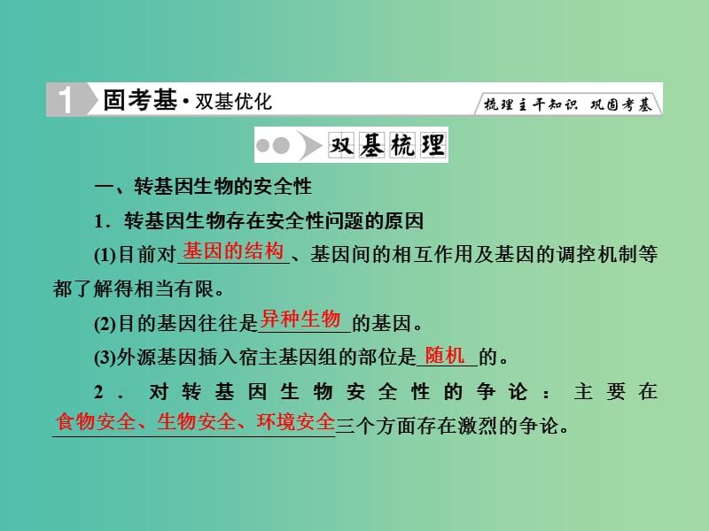 高考生物一轮复习 专题4 生物技术的安全性和伦理问题课件 新人教版选修3.ppt_第2页