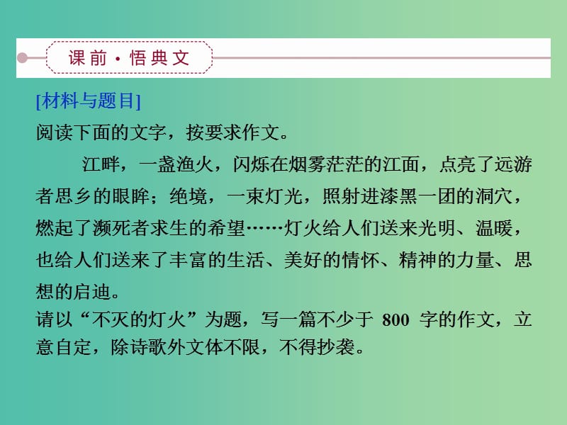 高考语文大一轮复习 第六部分 专题六 雕饰凤头开篇巧撞钟豹尾余韵生课件.ppt_第3页