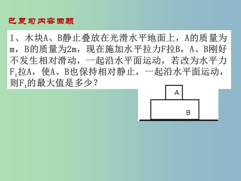 高三物理一轮复习 第3章 物块木板模型、临界问题分析复习课件.ppt_第2页