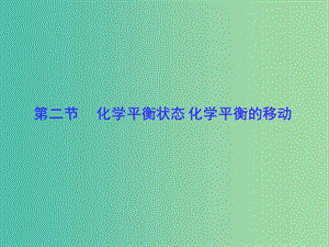 高考總動員2016屆高考化學一輪總復習 第7章 第2節(jié)化學平衡狀態(tài) 化學平衡的移動課件.ppt