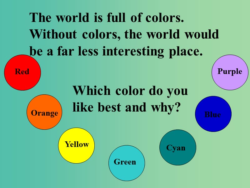 高中英语《Unit3 The meaning of colour》Welcome to the unit课件 牛津译林版选修9.ppt_第3页