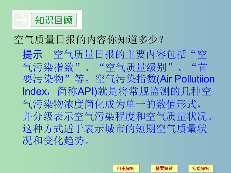 高中化学 1-1 关注空气质量同步课件 鲁科版选修1.ppt_第3页