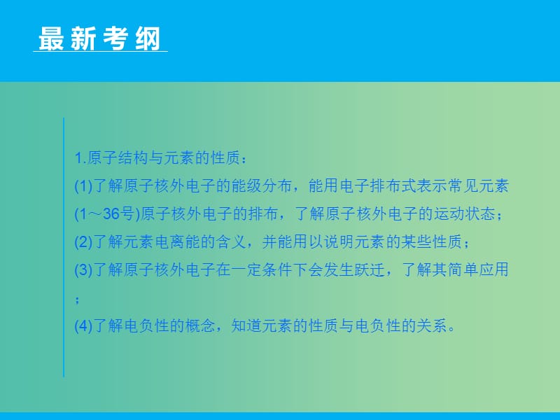 高三化学二轮复习 第1部分 专题14 物质结构与性质（选修）课件.ppt_第2页