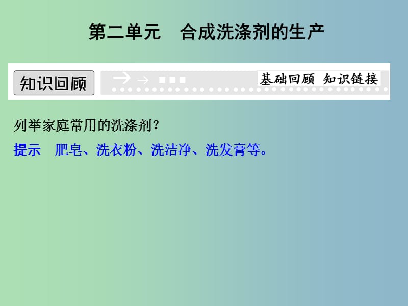 高中化学专题三让有机反应为人类造福3.2合成洗涤剂的生产课件苏教版.ppt_第1页