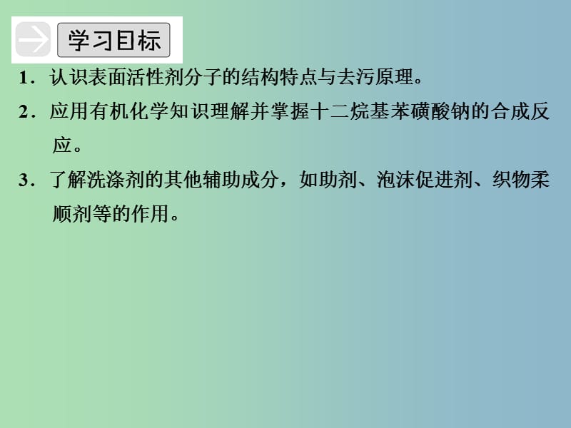 高中化学专题三让有机反应为人类造福3.2合成洗涤剂的生产课件苏教版.ppt_第2页