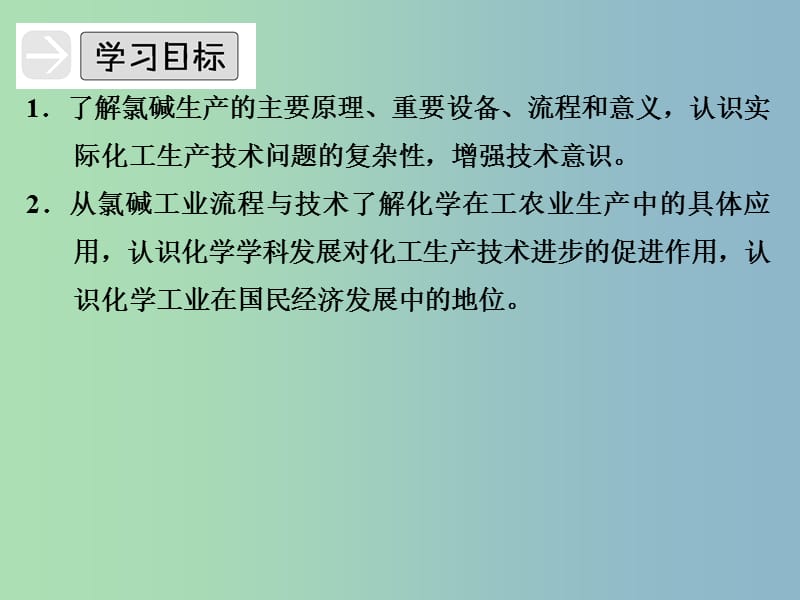 高中化学专题二从自然资源到化学品2.2氯碱生产课件苏教版.ppt_第3页