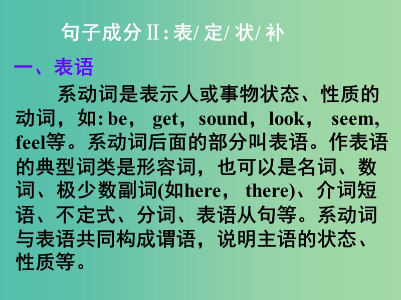 高考英语 第二部分 模块复习 写作微技能 句子成分Ⅱ课件 北师大版.ppt_第1页