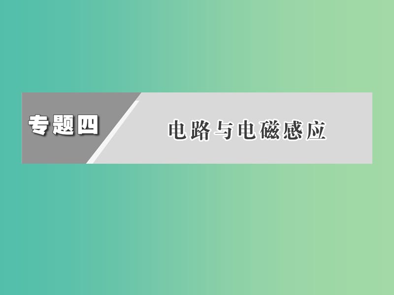 高考物理二轮复习 第一阶段 专题四 第2讲 电磁感应规律及应用课件.ppt_第2页