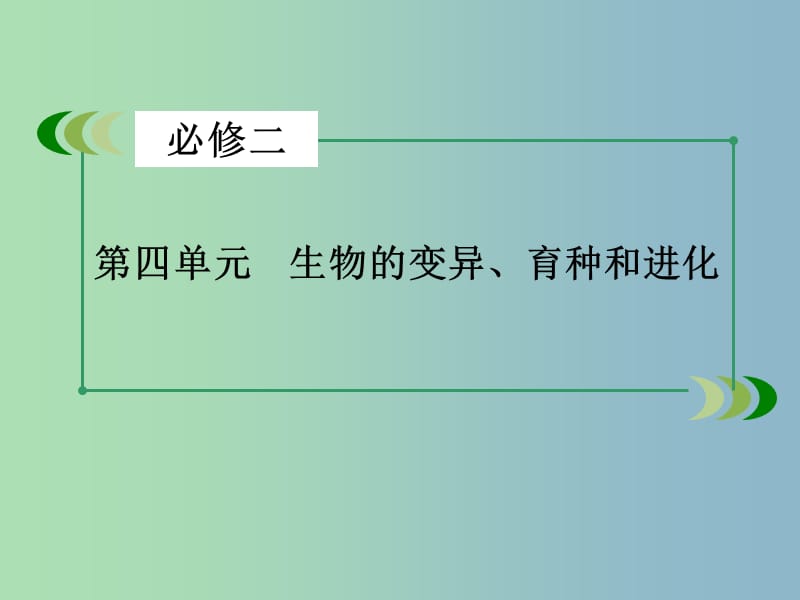 高三生物一轮复习 第4单元 生物的变异、育种和进化课件.ppt_第3页