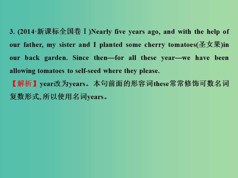 高三英语二轮复习 第二篇 阅读技能探究 专题五 短文改错 第2讲 名词、冠词、代词和连接词课件.ppt_第3页