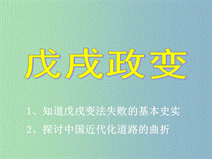 高中歷史 第4課 戊戌政變課件 新人教版選修1.ppt