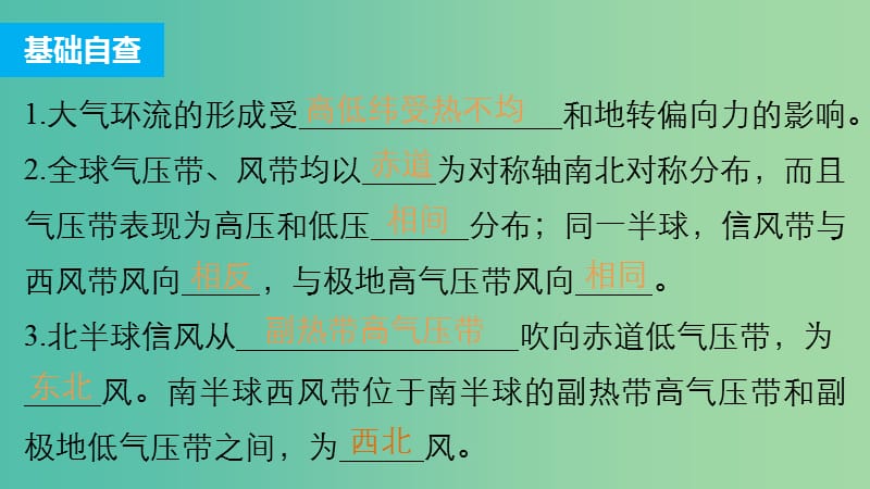 高三地理二轮复习 专题一 回扣基础必须突破的26个微专题8 气压带和风带课件.ppt_第3页