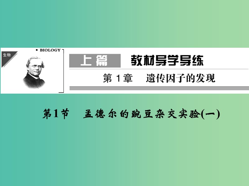 高中生物 1.1孟德尔的豌豆杂交实验（一）课件 新人教版必修2.ppt_第1页