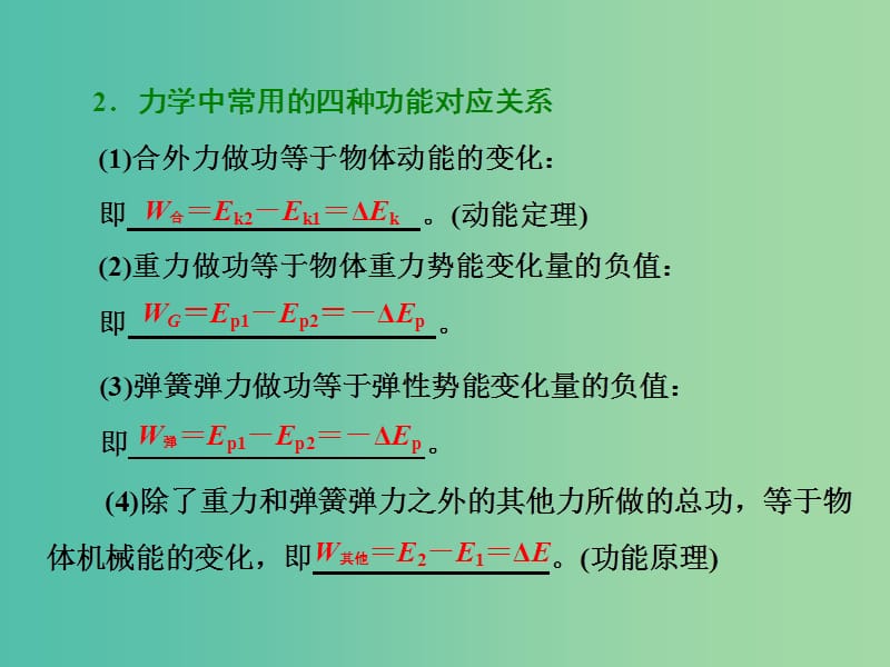 高考物理总复习 第五章 第4节 功能关系 能量守恒定律课件.ppt_第2页