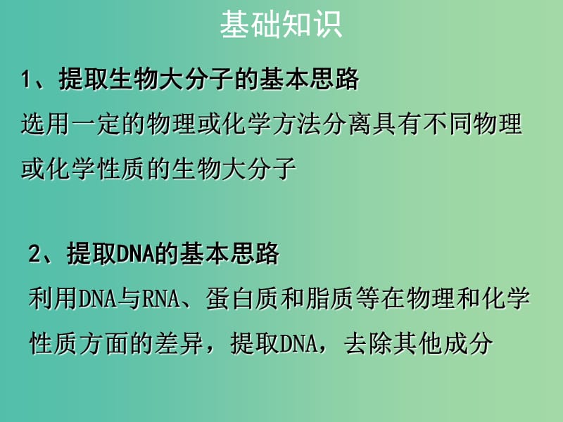 高中生物 DNA粗提取与鉴定课件 苏教版选修1.ppt_第3页