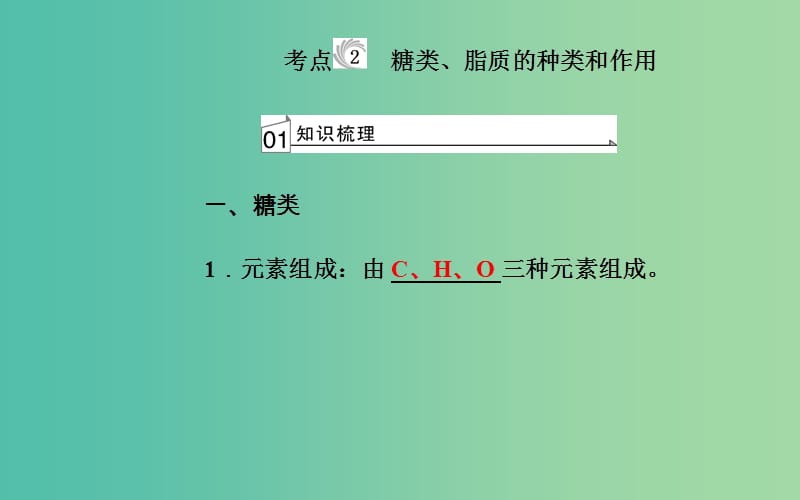 高考生物专题一细胞的分子组成考点2糖类脂质的种类和作用课件.ppt_第2页