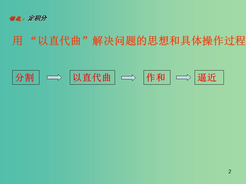 高中数学 第一章 第五节 定积分课件 苏教版选修2-2.ppt_第2页