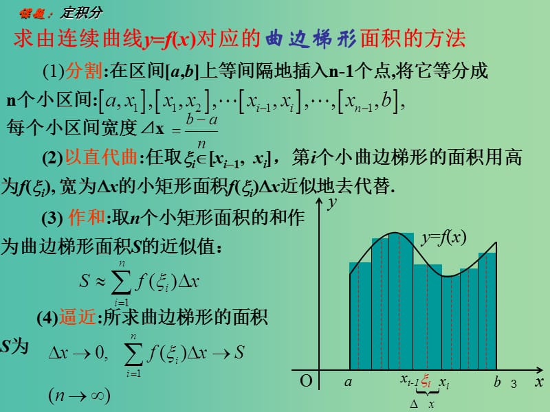 高中数学 第一章 第五节 定积分课件 苏教版选修2-2.ppt_第3页