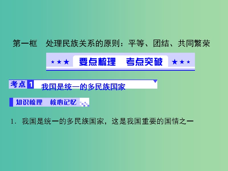 高中政治 第7课 我国的民族区域自治制度及宗教政策课件8 新人教版必修2.ppt_第1页