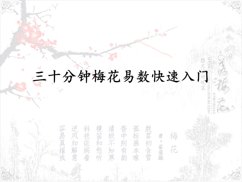 三十分钟梅花易数快速入门.ppt_第1页