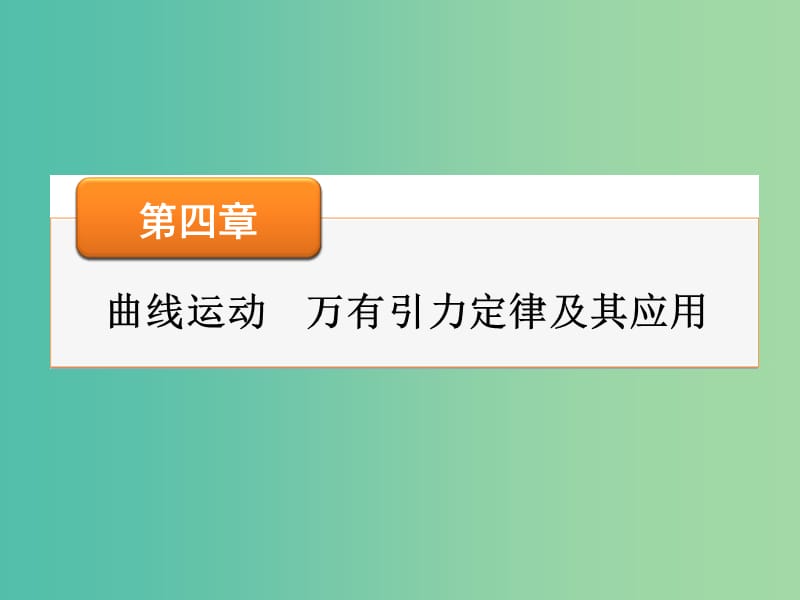 高考物理大一轮复习 高考热点探究4 第四章 曲线运动 万有引力定律及其应用课件.ppt_第1页