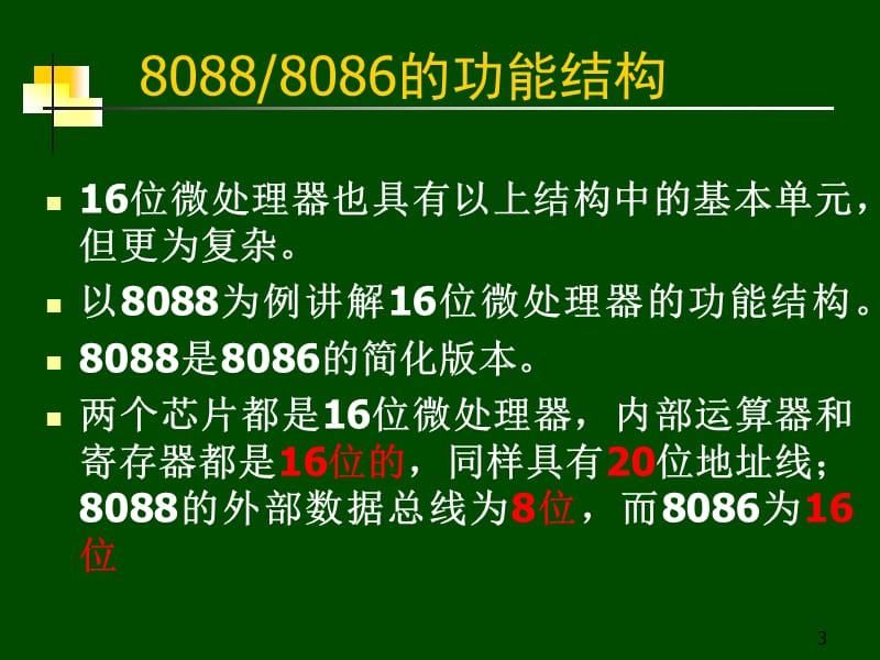 微机原理2-1：8088CPU内部结构寄存器组存储器组织ppt课件_第3页