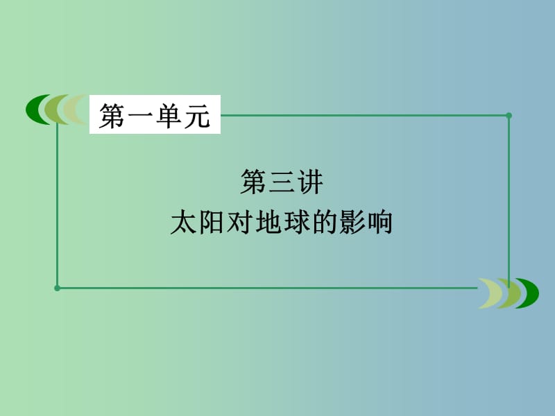 高三地理一轮复习 第1单元 第3讲 太阳对地球的影响课件 湘教版必修1.ppt_第3页