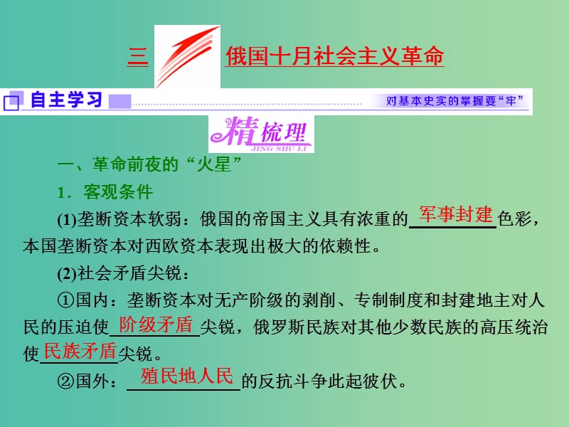 高中历史专题八三俄国十月社会主义革命课件人民版.ppt_第1页